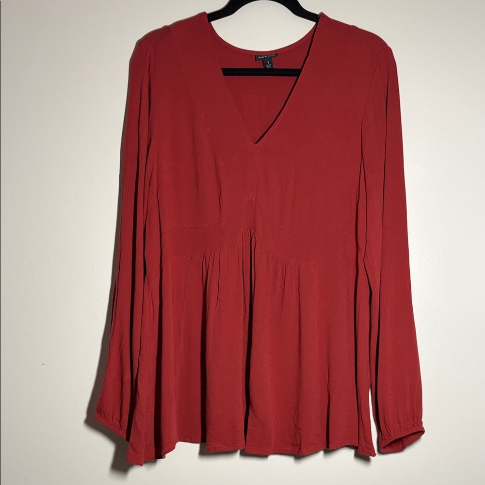 Torrid Long Sleeve Peplum Blouse Top Plus